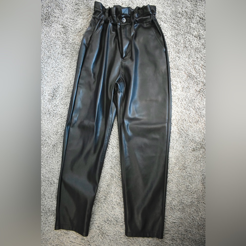 Black Leather pants from local boutique! Only Worn Once